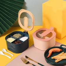 4 Grid Seasoning Storage Box
